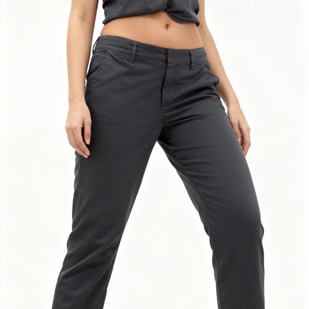 Loft Women's Grey Straight Leg Mid Rise Marisa Designer Casual Jeans Size 10